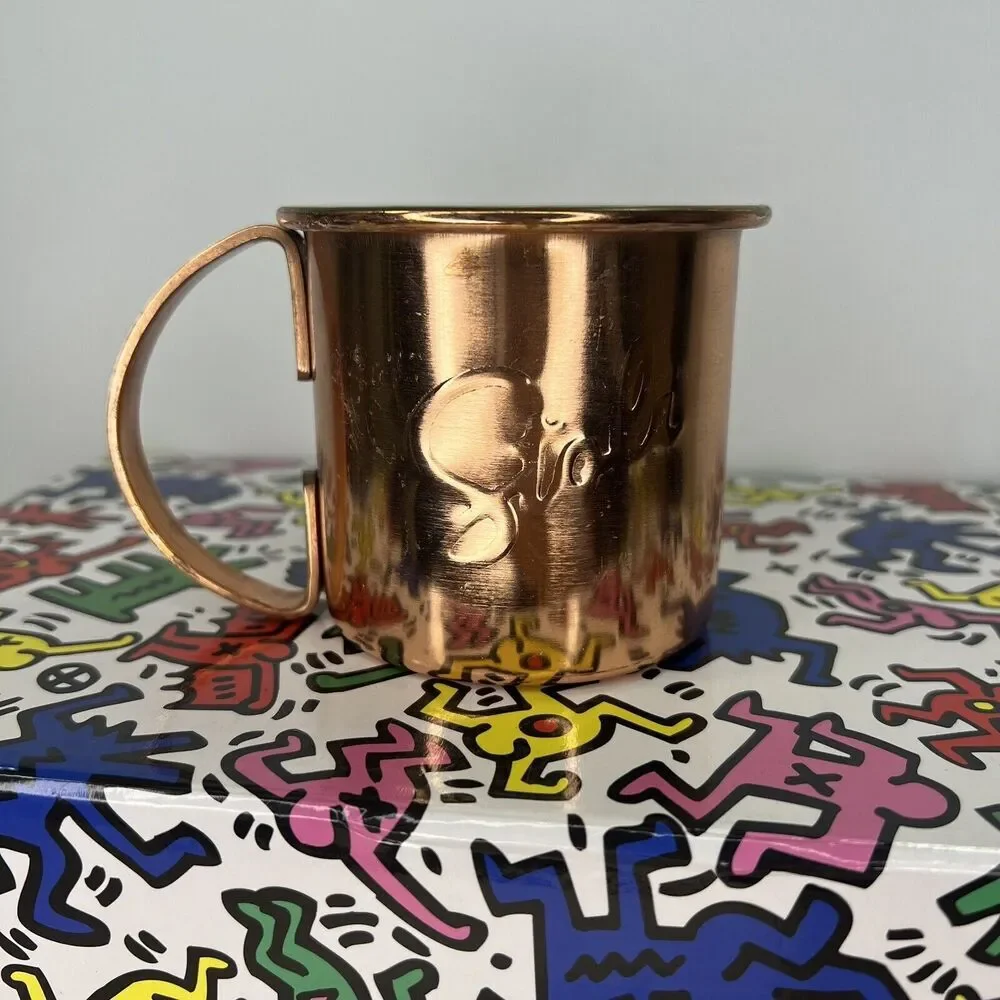 Stoli Stolichnaya Vodka Moscow Mule‎ Cup Copper Brown Logo